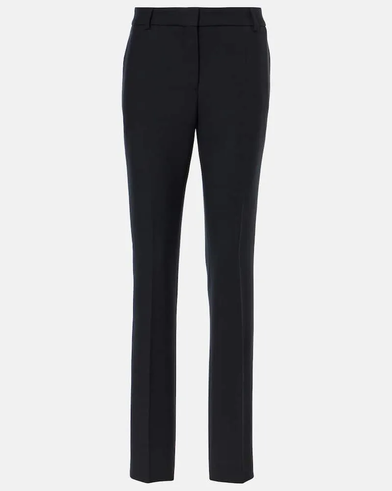 Totême Pantaloni slim a vita bassa Nero