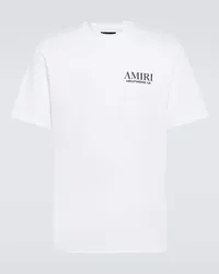 Amiri T-shirt in jersey di cotone con logo Bianco