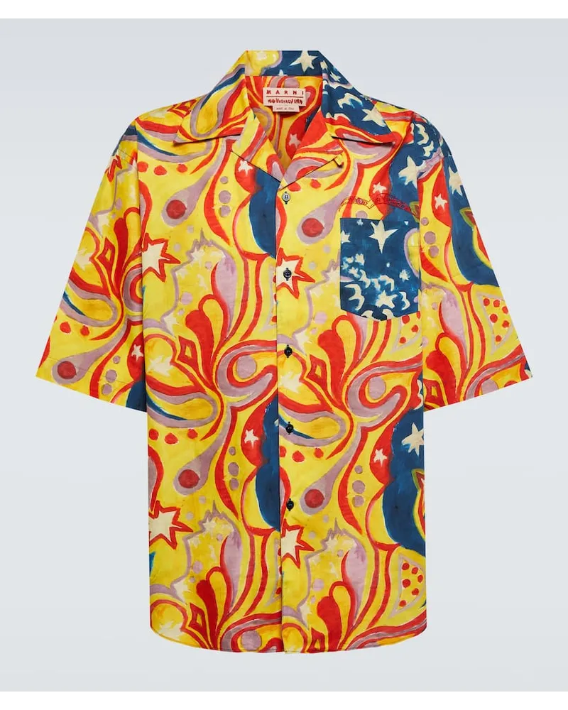 Marni x No Vacancy Inn - Camicia in cotone con stampa Multicolore