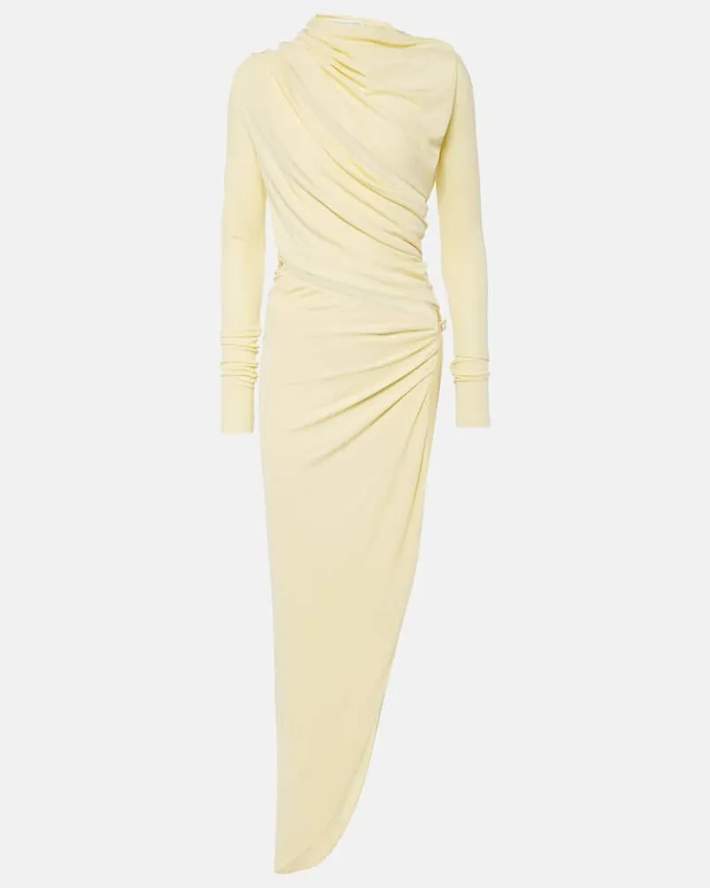 Christopher Esber Abito midi asimmetrico con cut-out Bianco