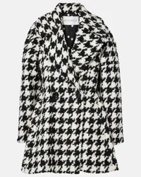 Nina Ricci Cappotto doppiopetto pied-de-poule Nero