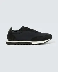 The Row Sneakers Owen Runner in mesh e suede Nero