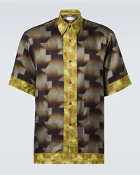 Dries van Noten Camicia bowling con stampa Multicolore