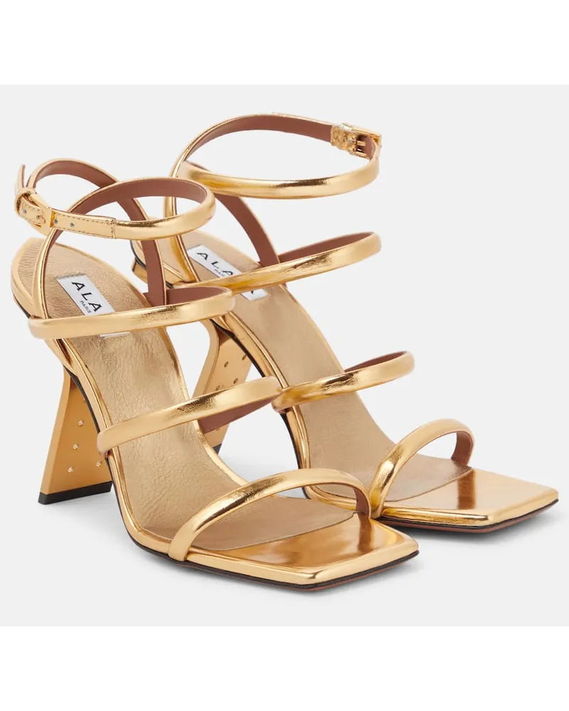 Alaïa AlaÃ¯a Sandali Perfo in pelle Oro