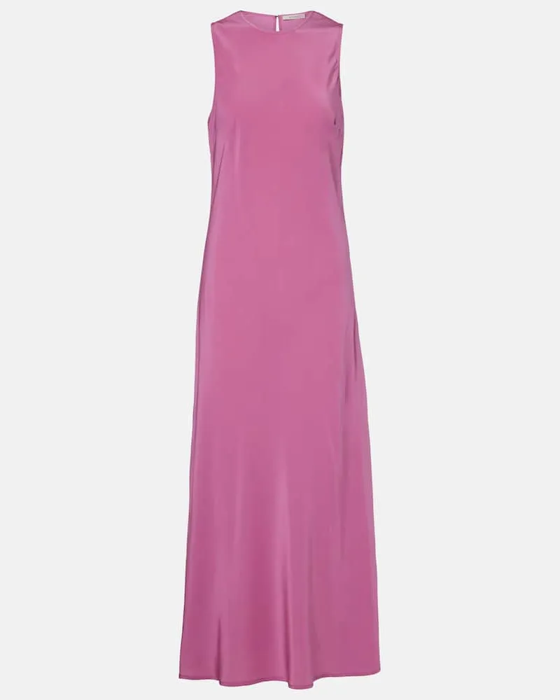 ASCENO Abito lungo Valencia in crÃªpe di seta Rosa