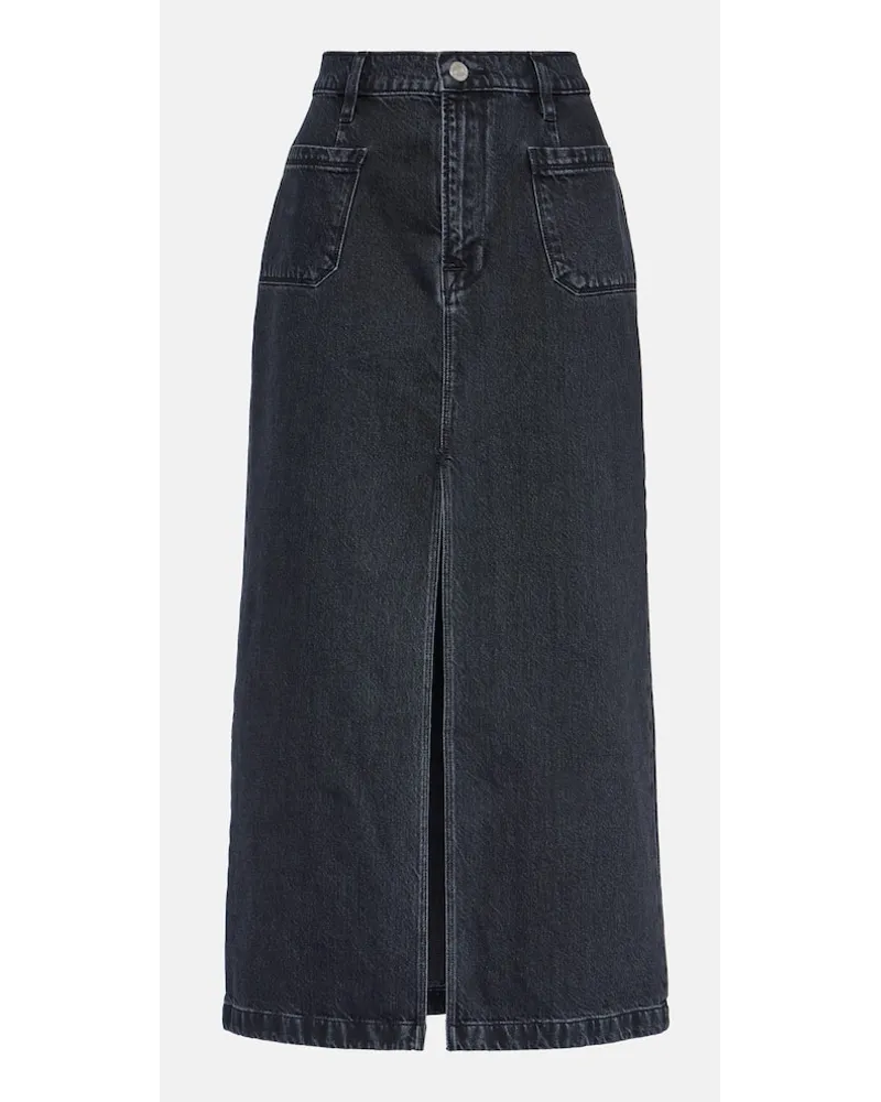 Frame Denim Gonna midi di jeans Le Bardot Blu