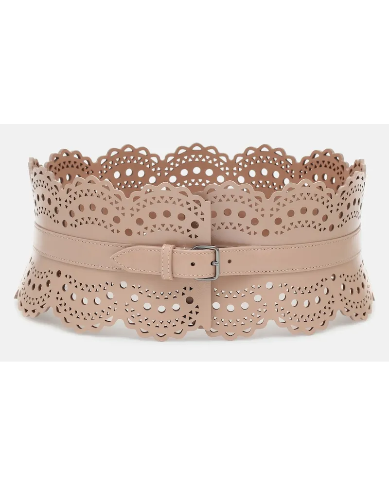 Alaïa AlaÃ¯a Cintura in pelle Marrone