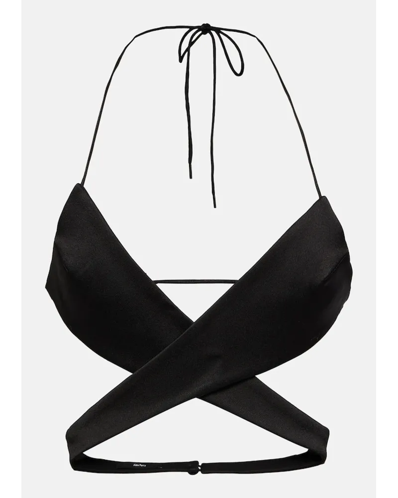Alex Perry Top Hudson con scollo allâamericana Nero