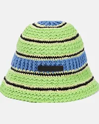 Stella McCartney Cappello da pescatore in crochet Multicolore