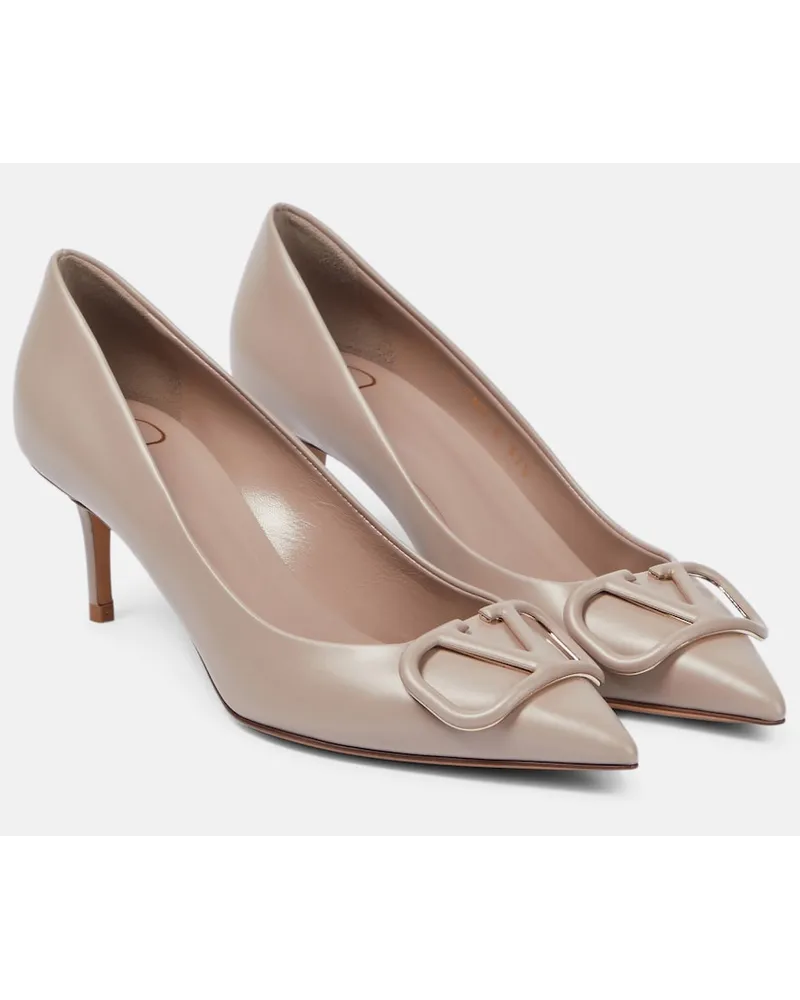Valentino Garavani Pumps VLogo in pelle Neutro