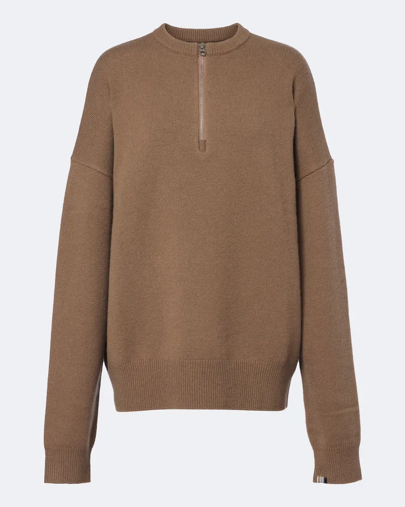 extreme cashmere Pullover N°496 Like in misto cashmere Marrone