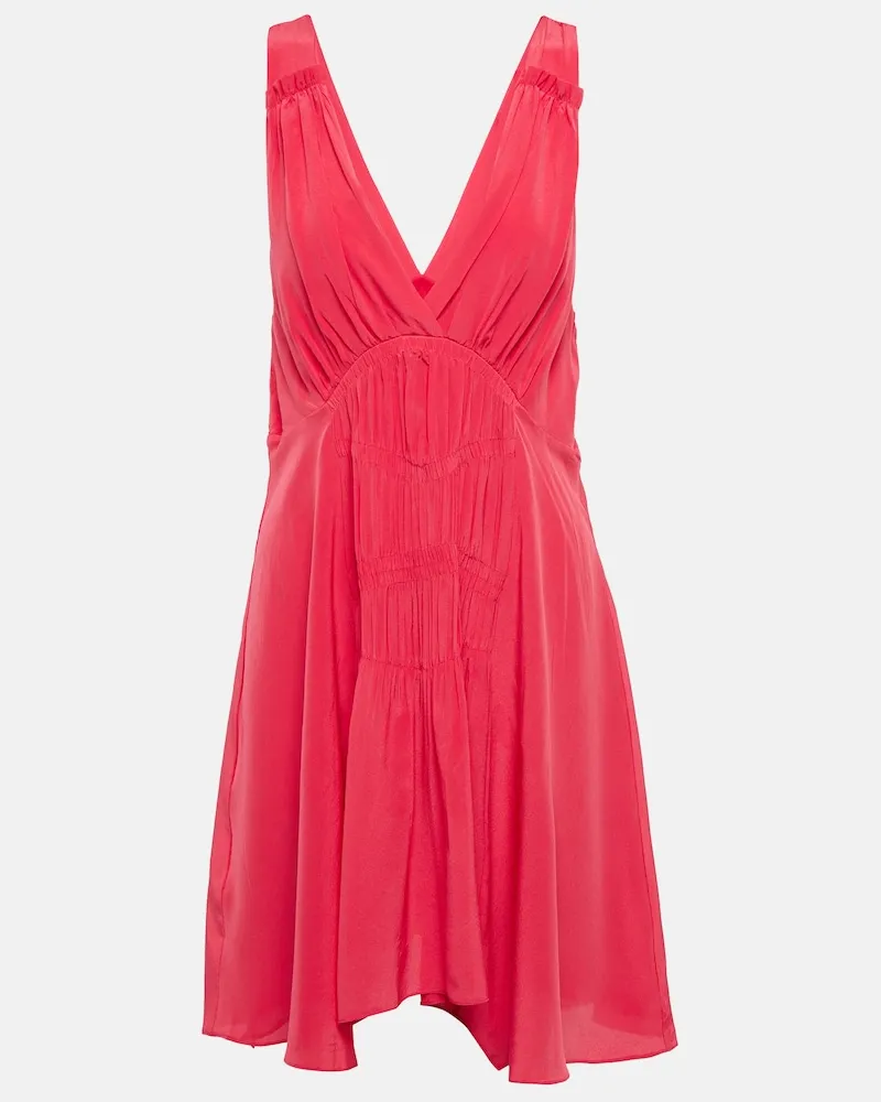 Isabel Marant Miniabito Nalatiaga in seta Rosa