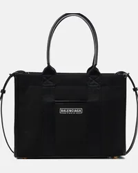 Balenciaga Shopper Hardware in canvas Nero