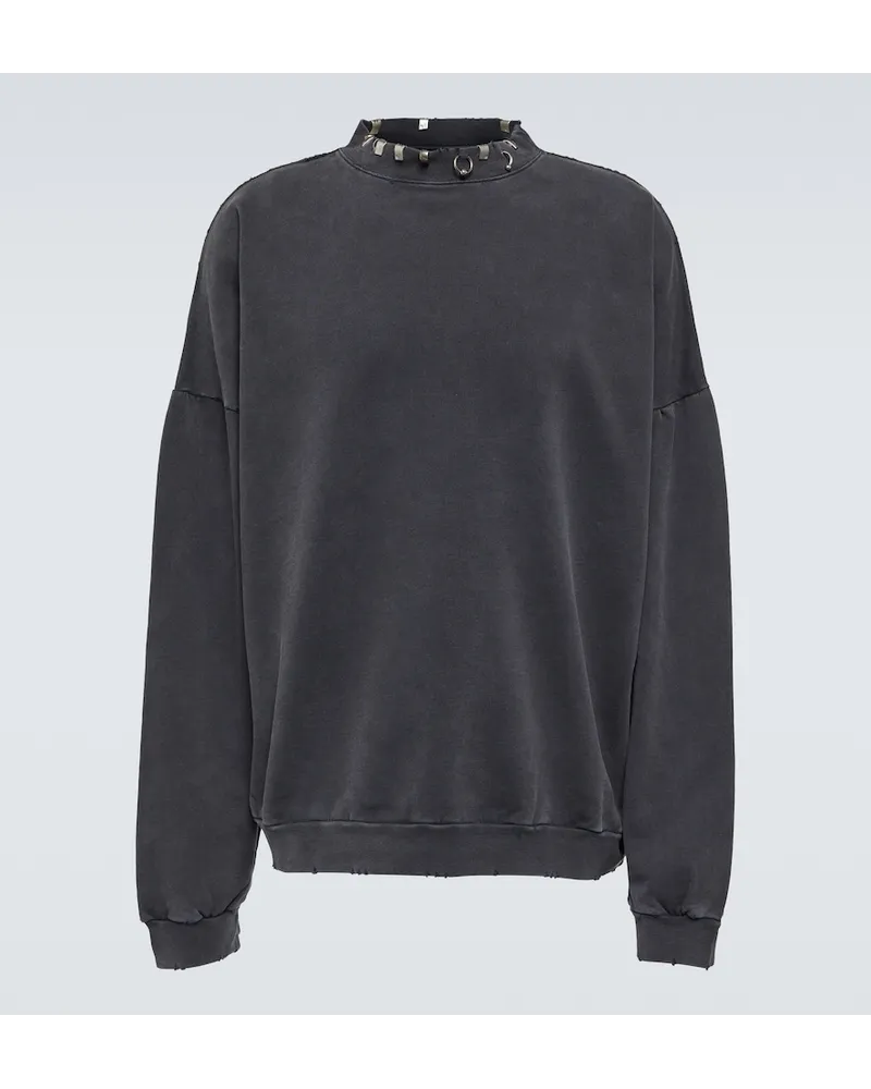Balenciaga Felpa in cotone con borchie Nero