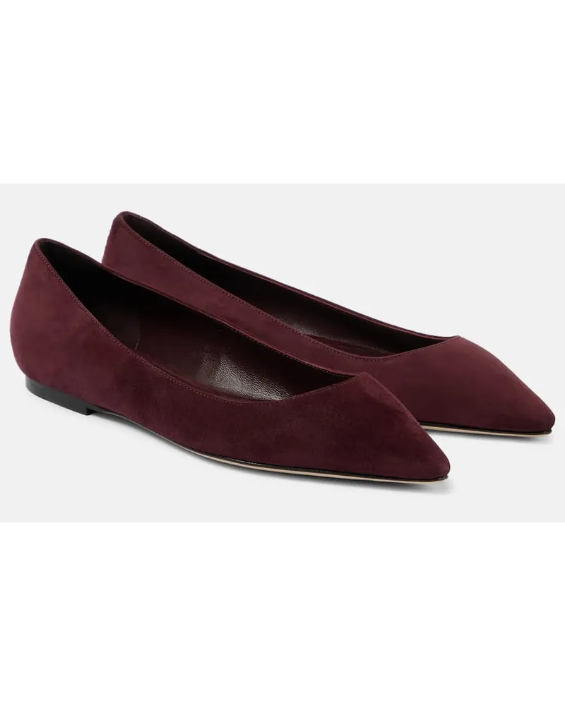 Jimmy Choo Ballerine Romy in suede Rosso