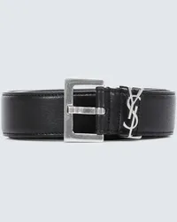 Saint Laurent Cintura in pelle Nero