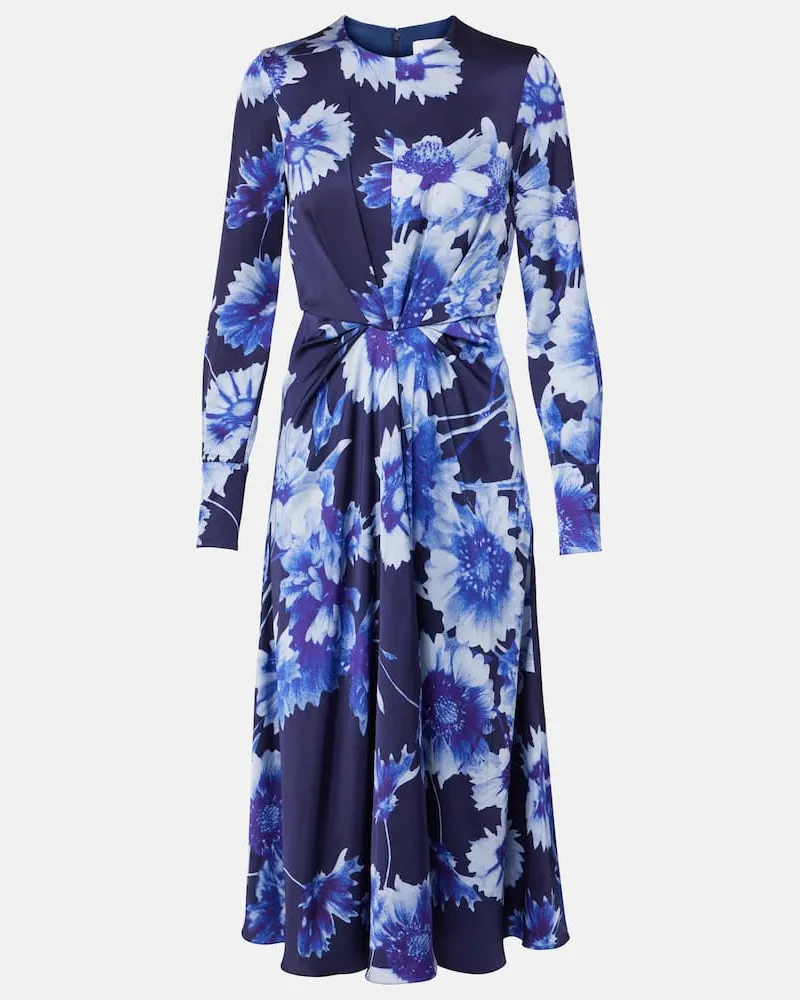 Erdem Abito midi con stampa Viola