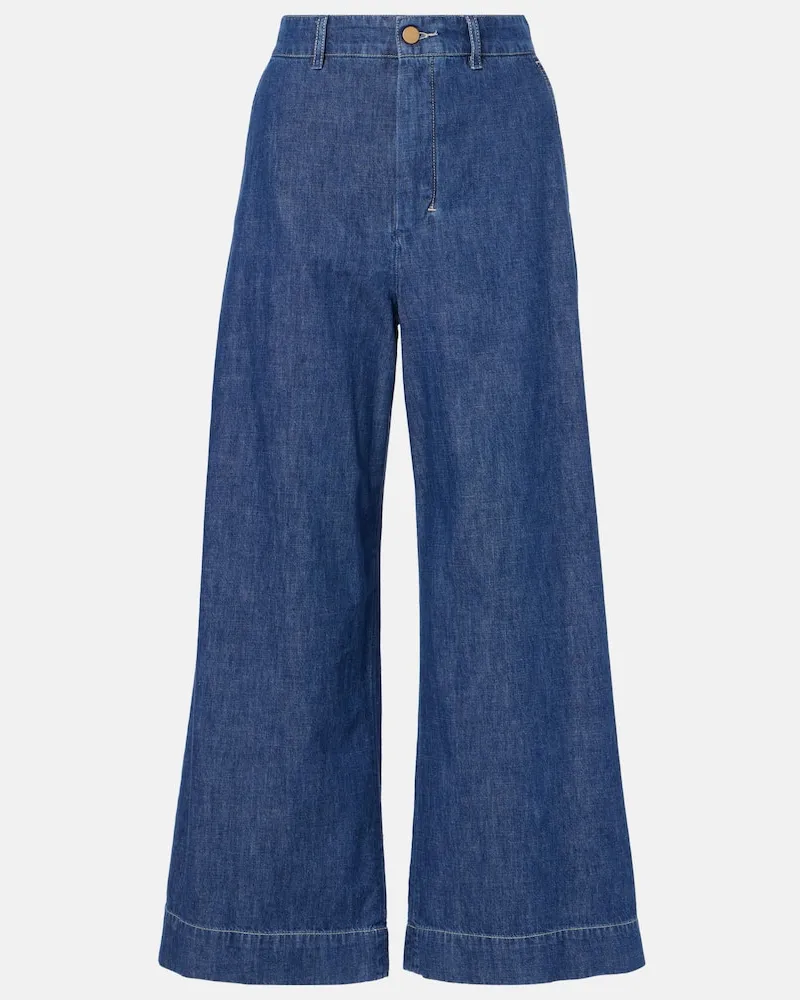 Max Mara Jeans Paul a gamba larga e vita alta Blu