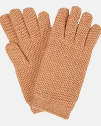 Loro Piana Guanti Crochet in cashmere Arancione