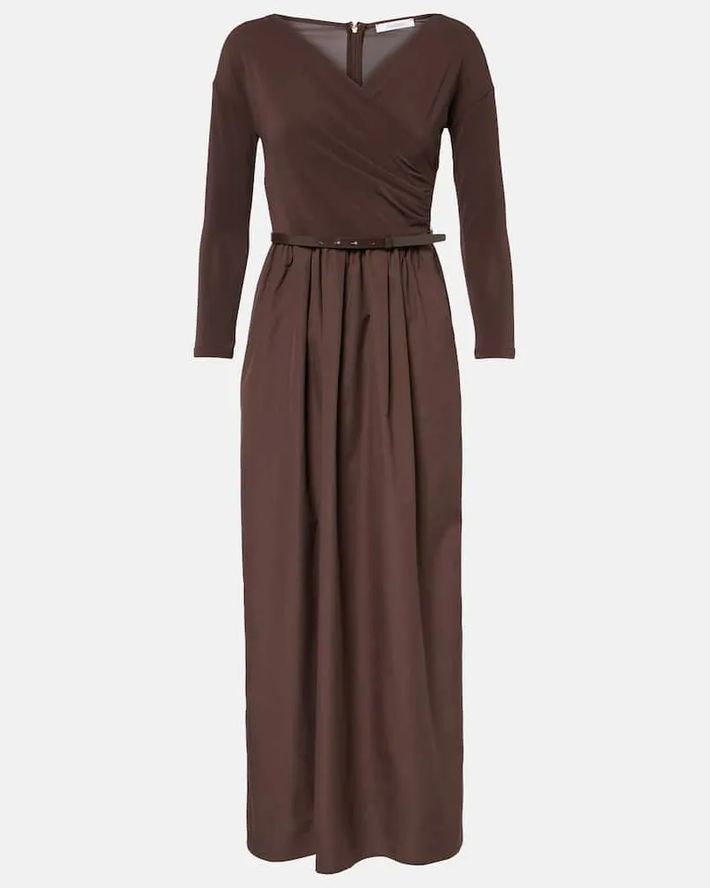 Max Mara Abito lungo Kaiser con cintura Marrone