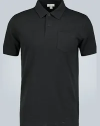 Sunspel Polo Riviera in cotone Nero