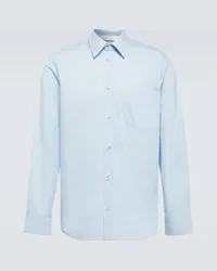 Nanushka Camicia Oxford Kaleb in cotone Blu