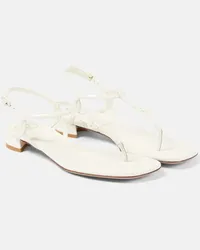 Valentino Garavani Sandali infradito VLogo in pelle Bianco