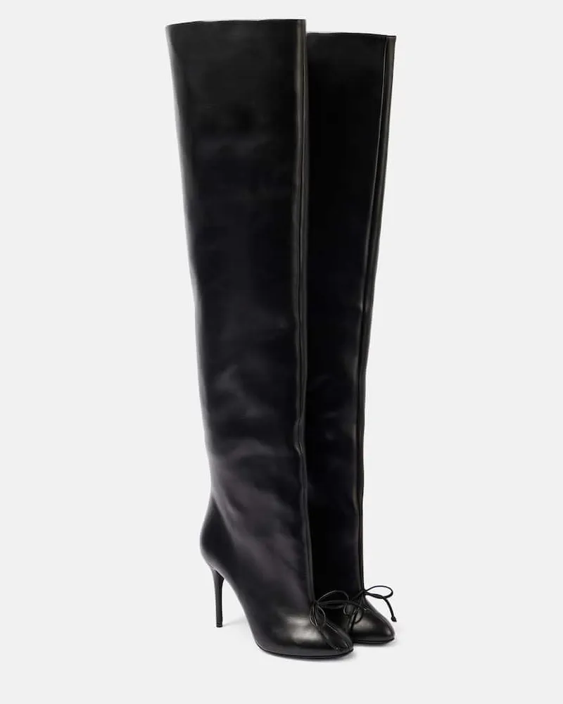 Alaïa AlaÃ¯a Stivali cuissardes in pelle Nero
