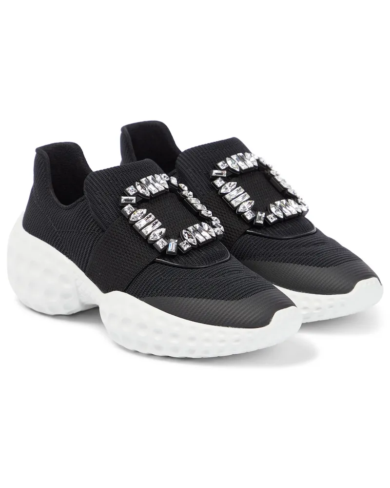 Roger Vivier Sneakers Viv' Run con cristalli Nero