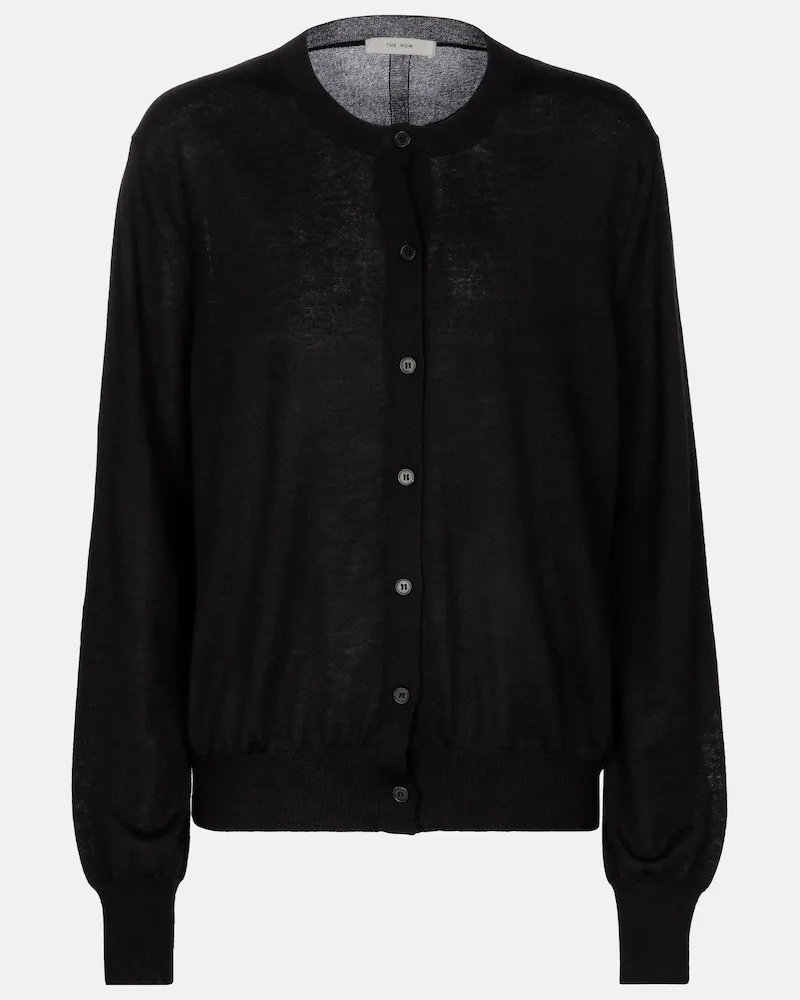The Row Cardigan Battersea in cashmere Nero