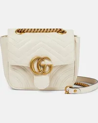 Gucci Borsa a tracolla GG Marmont Mini in pelle Bianco