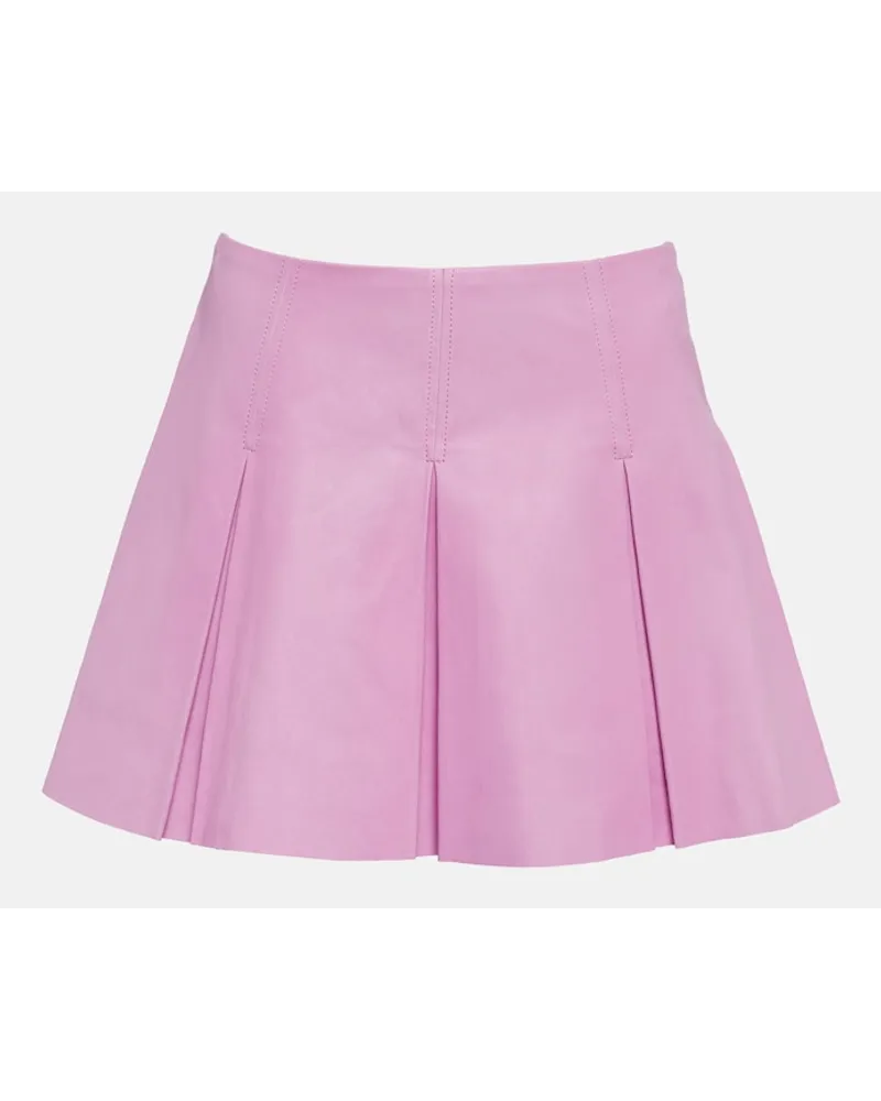 Stouls Minigonna Surya in pelle con pince Rosa