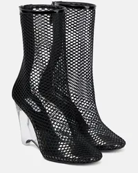 Alaïa Alaïa Stivaletti La Cage in mesh e PU Nero