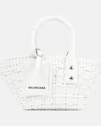 Balenciaga Borsa Bistro XXS in similpelle Bianco