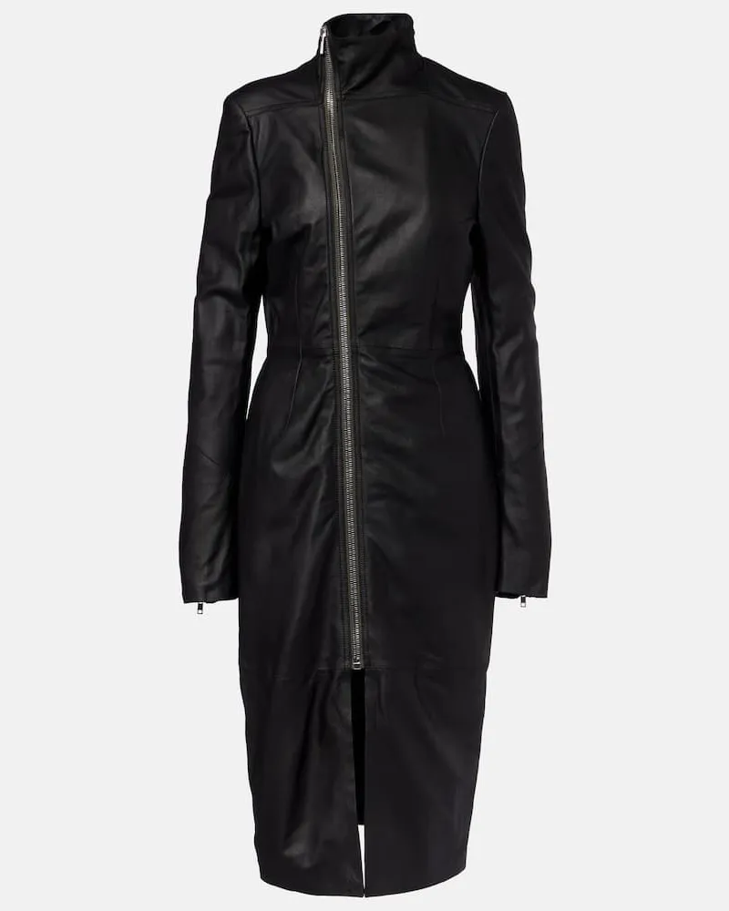 Rick Owens Cappotto Gary in pelle Nero