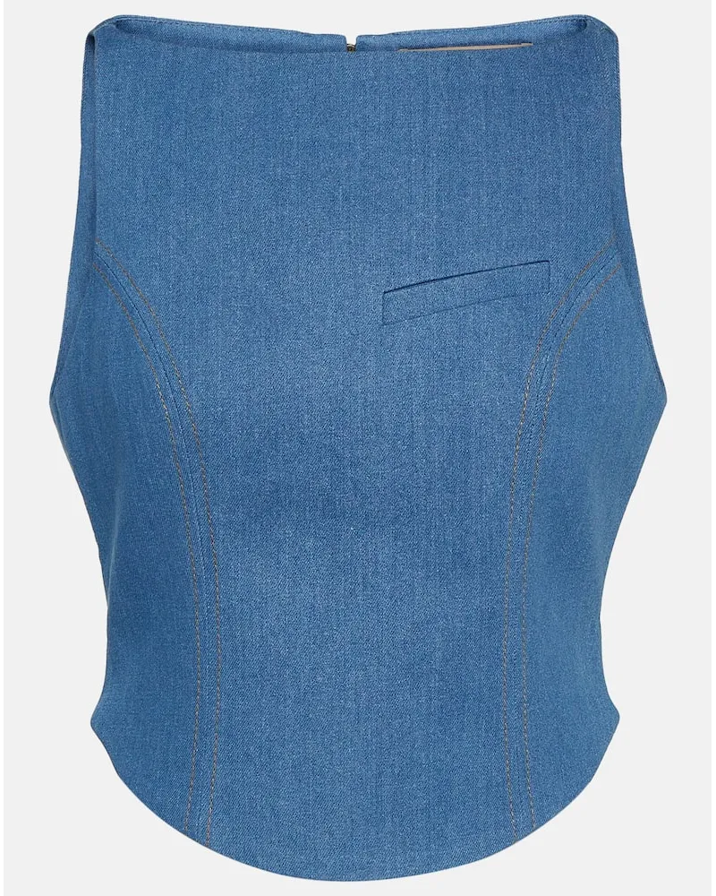 Aya Muse Top di jeans Colia Blu