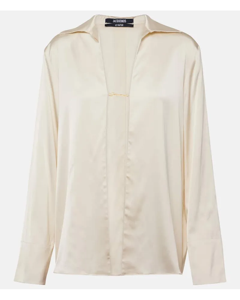 Jacquemus Top Notte in raso Bianco