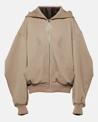 ATTICO Bomber in gabardine di lana Beige