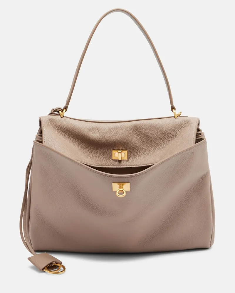 Balenciaga Borsa Rodeo Medium in pelle Beige