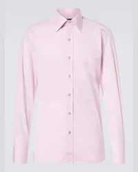 Tom Ford Camicia in popeline di cotone Rosa