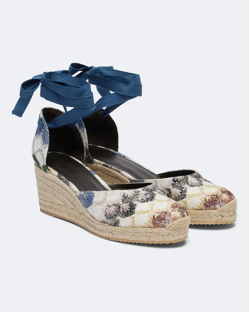 Missoni Sandali con zeppa Eva in lamé Multicolore