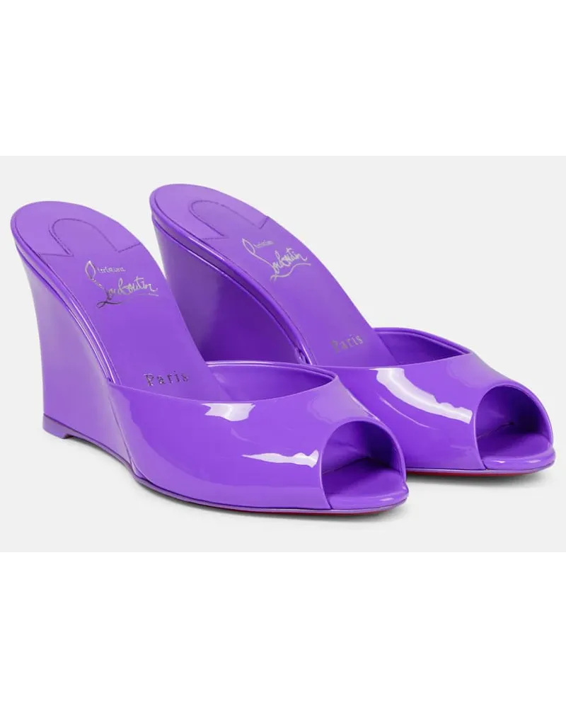 Christian Louboutin Sandali Me Dolly Zeppa in vernice Viola