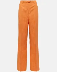 Etro Pantaloni regular a vita alta Arancione