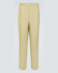 The Row Pantaloni regular Keenan Giallo