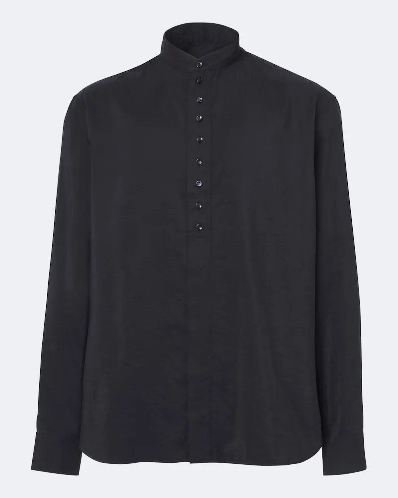 Giorgio Armani Camicia in misto seta Blu