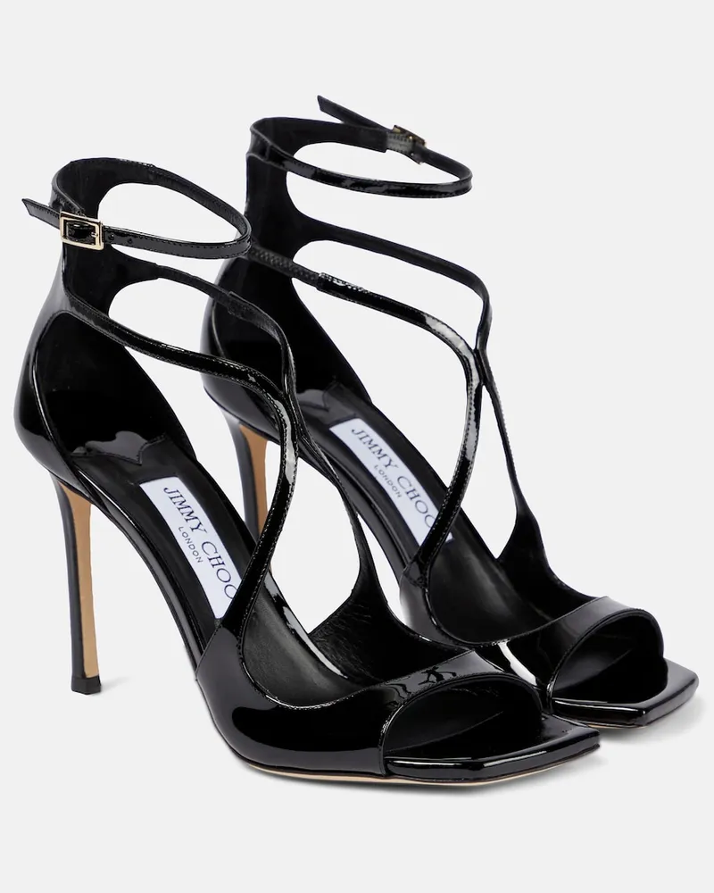 Jimmy Choo Sandali Azia 95 in vernice Nero