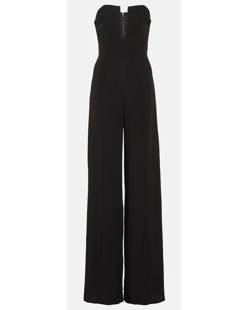 David Koma Jumpsuit a gamba larga senza spalline Nero