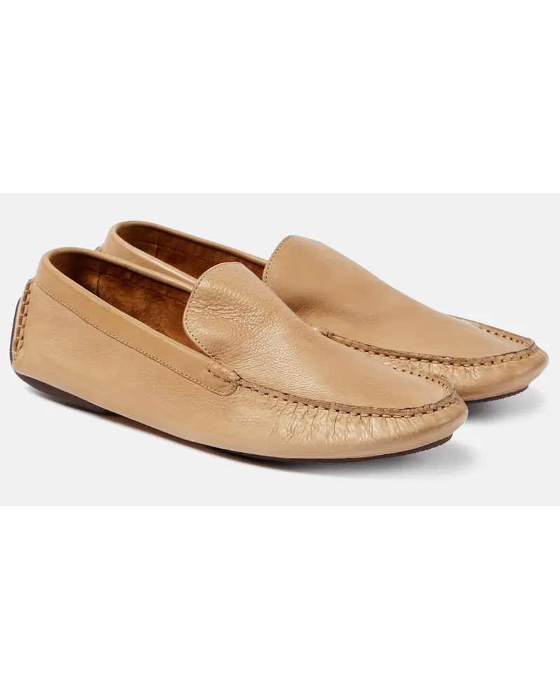 The Row Mocassini Lucca in pelle Beige