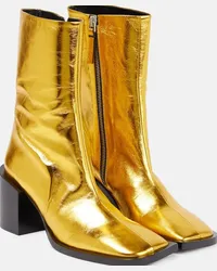 Jil Sander Stivaletti in pelle metallizzata Oro