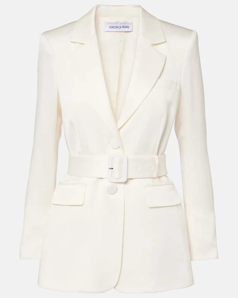 Veronica Beard Giacca Ryanne con cintura Bianco